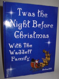 Book Cover for A visite from St. Nick - Twas The Night Before Christmas holiday theme scrapbook pages.